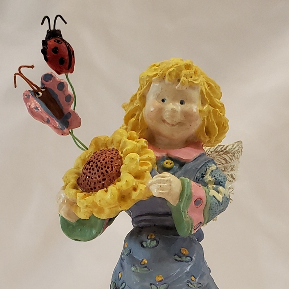 Springtime Angel, Sunflower Ladybug Butterfly - Picture 2 of 7